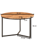 KADIMA DESIGN Couchtisch | Akazie/Metall, 60x60x38cm, Premium