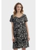 Usha Damen Kleid in Schwarz Mehrfarbig