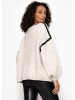 SASSYCLASSY Cardigan mit Ziernähten in Offwhite