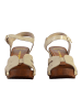 Les Tropéziennes par M Belarbi Leder-Sandalen mit Absatz „Les Tabara“ Gold