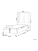 Beliani Einzelbett CASTELLAN in Beige - (W) 80 x (H) 120 x (L) 216 cm