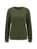 Ulla Popken Sweatshirt in olivgrau