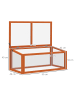 Outsunny Frühbeet 90L x 46B x 40H cm Orange