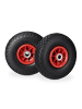 relaxdays 2x Sackkarrenrad 3.00 4 Schwarz Rot
