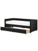 Beliani Einzelbett MARRAY in Schwarz - (W) 98 x (H) 71 x (L) 214 cm