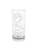 Mr. & Mrs. Panda Wasserglas Löwe Astrologie mit Spruch in Transparent