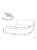 Beliani Doppelbett QUILLIEN in Beige - (W) 192 x (H) 91 x (L) 217 cm