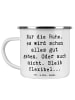 Mr. & Mrs. Panda Emailletasse Spruch Gelassenheit in Krisen mit ... in Weiß