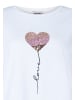 More & More T-Shirt mit Pailletten-Herz in white