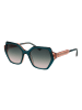 Ana Hickmann Frauen Sonnenbrille Geometrisch Türkis