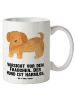 Mr. & Mrs. Panda XL Tasse Hund Flauschig mit Spruch in Weiß