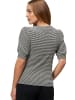 Zero  Strukturshirt mit kurzen Puffärmeln in BlackCream