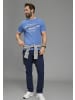 Man's World Rundhalsshirt in blau