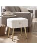 SONGMICS Sitzhocker Glamor in Weiß - (B)30 x (H)50 x (T)40 cm