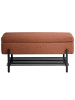 Beliani Bettbank SOLVANG in Braun/Schwarz - (W) 89 x (H) 43 x (L) 39 cm