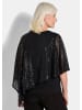 GOLDNER Kurzgröße:  Paillettenbluse Elegantes, semitransparentes Oberteil in schwarz