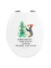 Mr. & Mrs. Panda Motiv WC Sitz Pinguin Weihnachtsbaum mit Spruch in Weiß