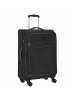 D&N Travel Line 9204 - 4-Rollen-Trolley M 66 cm erw. (grau) in schwarz