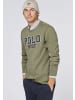 Polo Sylt Langarmshirt mit Label-Print- und -Stickerei in Grün