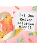 Mr. & Mrs. Panda Einladungskarte Spruch Oma Kalorien mit Spruch in Weiß