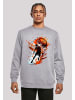 F4NT4STIC Sweatshirt Basketball Splash Orange Sport CREW in grau meliert