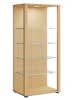 VCM  Holz Glas Stand Vitrine Sammelvitrine Glasol lll in Buche