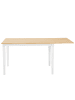 Beliani Klappbarer Tisch LOUISIANA in Weiß/Braun - (W) 75 x (H) 74 x (L) 120 cm