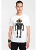 Logoshirt T-Shirt Roboter Logoshirt Logo in altweiss