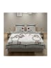 COFI 1453 Partnerbettwäsche mit Reißverschluss 2x (135x200 cm + 80 x 80 cm) in Weiß