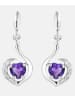 Diamant L'éternel Ohrringe aus 375 Weißgold mit 0.28 Karat Diamant mit Amethyst