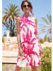 LASCANA Druckkleid in creme-pink bedruckt