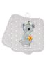 Mr. & Mrs. Panda Topfuntersetzer Koala Geschenk ohne Spruch in Grau Pastell