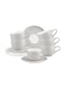 Seltmann Weiden 6er Set Kaffeetassen mit Untertassen Liberty Pure Colors in 260 ml in New Grey