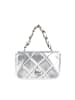 faina Schultertasche Im Metallic-Look in Silber