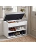 VASAGLE Schuhbank Custos in Wolkenweiß - (B)30 x (H)44 x (T)60 cm