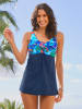 WITT WEIDEN Tankini-Top in dunkelblau-aqua-bedruckt