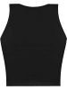 Janice 2 x Damen crop Top hochgeschlossen Niah in Petrol/Schwarz