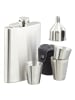 relaxdays 14 x Flachmann Set in Silber