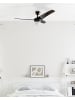 Beliani Deckenventilator mit Licht JIBOA in Schwarz - (W) 110 x (H) 36 x (L) 110 cm