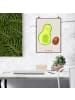 Mr. & Mrs. Panda Kunstdruck Avocado Kern rollt ohne Spruch in Beige Pastell