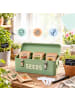 relaxdays Saatgut Aufbewahrungsbox in Salbei - (B)33 x (H)13 x (T)18 cm