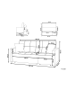 Beliani 3-Sitzer Sofa GLOMMA in Schwarz - (W) 207 x (H) 95 x (L) 87 cm