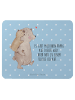 Mr. & Mrs. Panda Mousepad Papa Bär mit Spruch in Blau Pastell