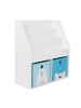 relaxdays Kinderbücherregal in Weiß - (B)72 x (H)79 x (T)30,5 cm