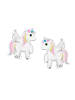 schmuck23 Ohrringe 925 Silber Einhorn in Bunt