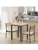 HOMCOM Essgruppe in Natur 60L x 60B x 76H cm