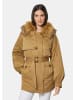 MADELEINE Parka mit Kapuze und abnehmbarem Fake-Fur in macadamia