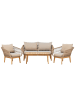 ebuy24 Lounge-Set Chania (4-teilig) Braun 60 x 110 cm