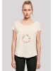 F4NT4STIC Long Cut T-Shirt Rosa Blumenkranz in Whitesand