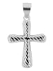 Adeliás Unisex Anhänger – Kreuz Kreuzanhänger aus 925 Silber in silber